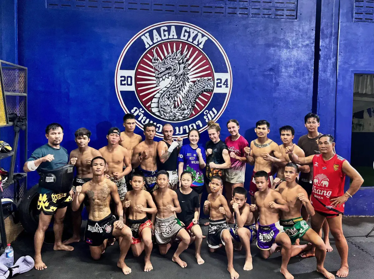 Inside Naga Gym in Pakse, Laos