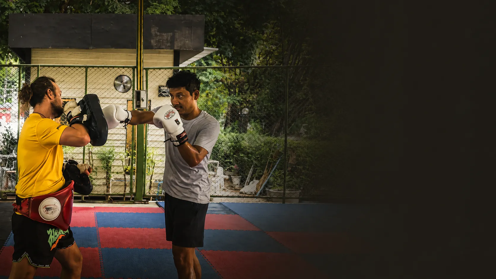 Private Muay Thai padwork in Pakse, Laos